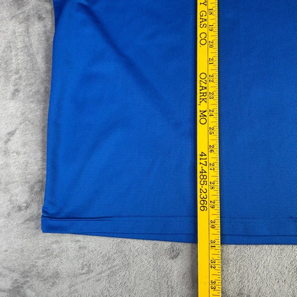 Nike‎ Long Sleeve Shirt Mens XXL Blue Black V-Neck Athletic Stripe H40408HON
